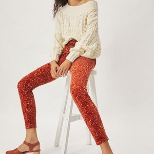 NWT Pilcro High-Rise Button-Fly Skinny Corduroy Pants Size: 30